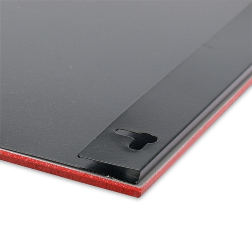 Glas-Magnettafel 50 x 50 cm mit Stift und Magneten, Rot