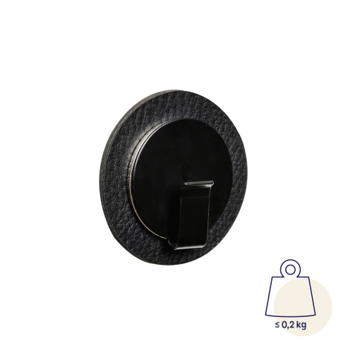 silwy Magnet-Haken "CLEVER" BLACK inkl. Metall-Nano-Gel-Pad