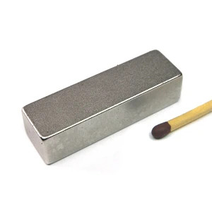 Quadermagnet 40,0 x 12,0 x 10,0 mm N35 Nickel - hält 13,9 kg